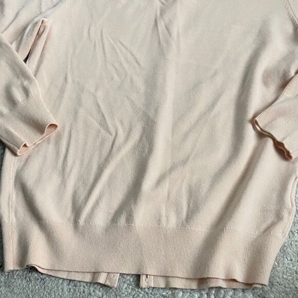 Ann Taylor Ann Round Neck Button Down Cardigan Petite - Picture 10 of 12